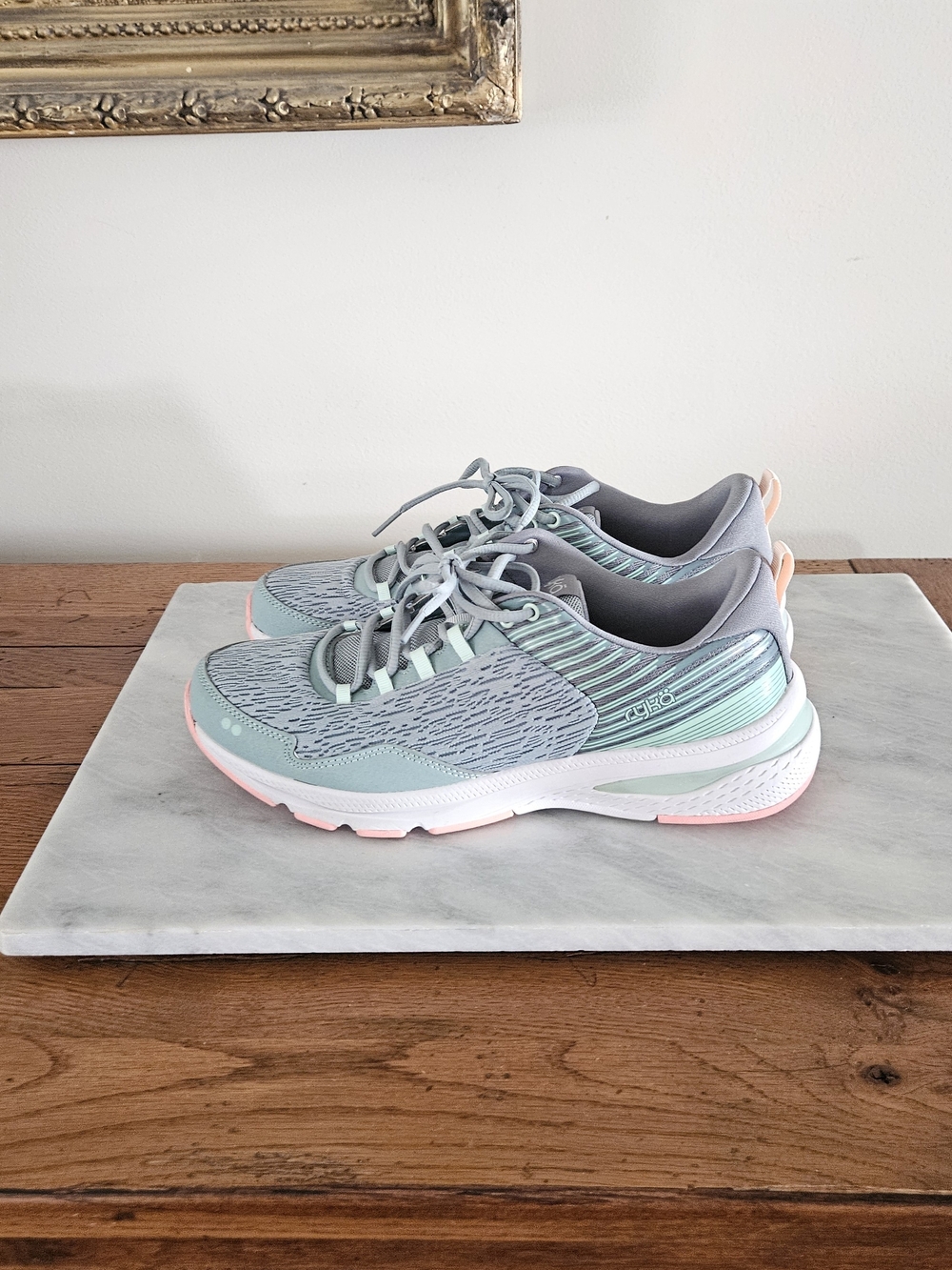 Ryka Women's Teal and Pink Athletic Sneakers - Picture 6 of 16